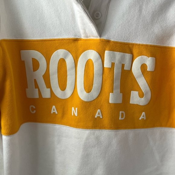 NWOT Roots Retro Field Rugby Quarter Button Up Sweater Women’s Size Small - Picture 4 of 9
